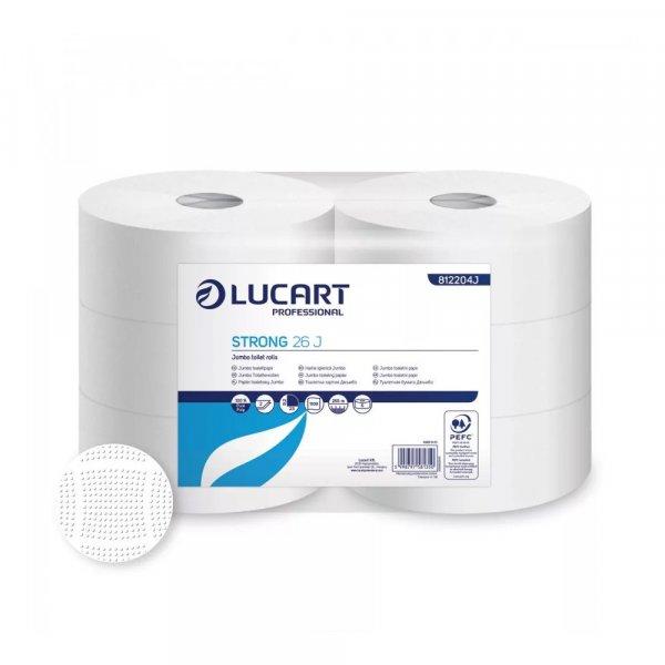 Toalettpapír 2 rétegű közületi átmérő: 26 cm hófehér 6 tekercs/csomag
Strong 26 J Lucart _812204J