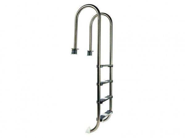 Slim 4 lépcsős beépíthető rozsdamentes acél lépcső a 130 cm-nél
mélyebb,süllyesztett medencékhez