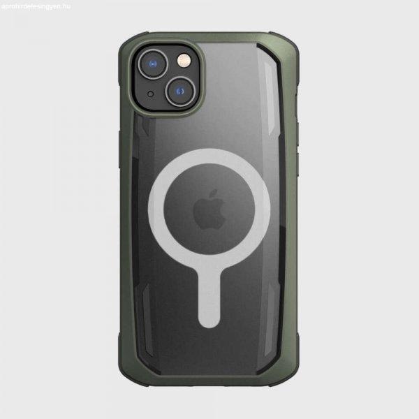 Apple iPhone 14 Raptic X-Doria Secure Mag ütésálló Magsafe tok, Zöld