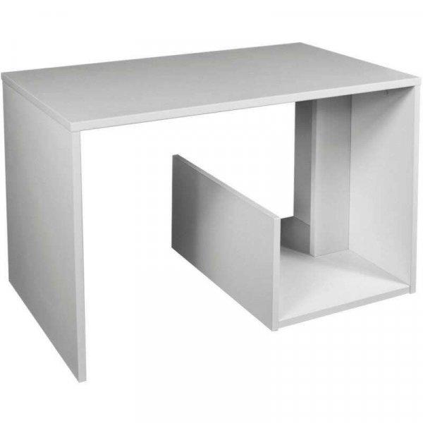 Dohányzóasztal, laminált deszka, fehér, 80x40x45 cm, MCT Home
