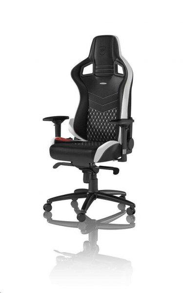 noblechairs EPIC gaming szék Valódi bőr Fekete/Fehér/Piros (NBL-RL-EPC-001)