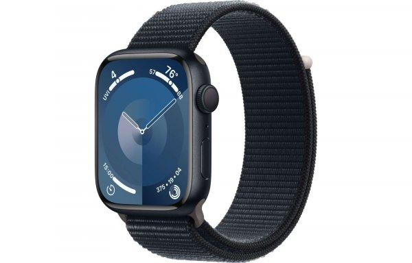 Apple Watch Series 9 GPS (45mm) Okosóra - Éjfekete Alumíniumtok Éjfekete
Sportpánttal