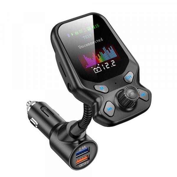 Bluetooth FM transzmitter, autós töltő LCD kijelzővel - zenelejátszás,
hívások kezelésére, beépített mikrofonnal T819 (BBD)