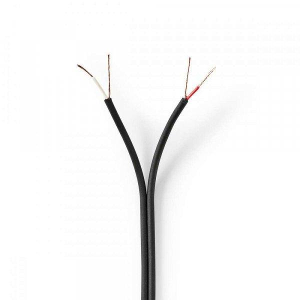 audio kábel | 2x 0.12 mm² | CCA | 100.0 m | Kerek | PVC | Fekete | Zsugor
csomagolás
