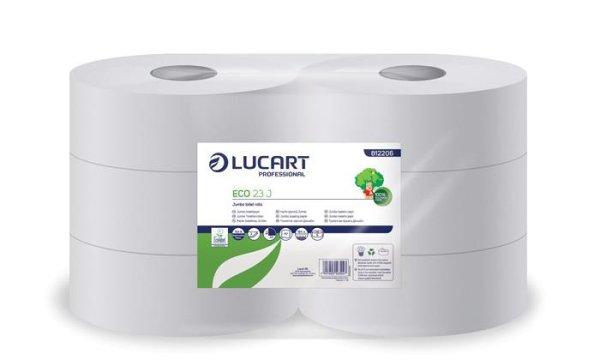 Toalettpapír, 2 rétegű, 165 m, 23 cm átmérő, LUCART, "Eco",
fehér