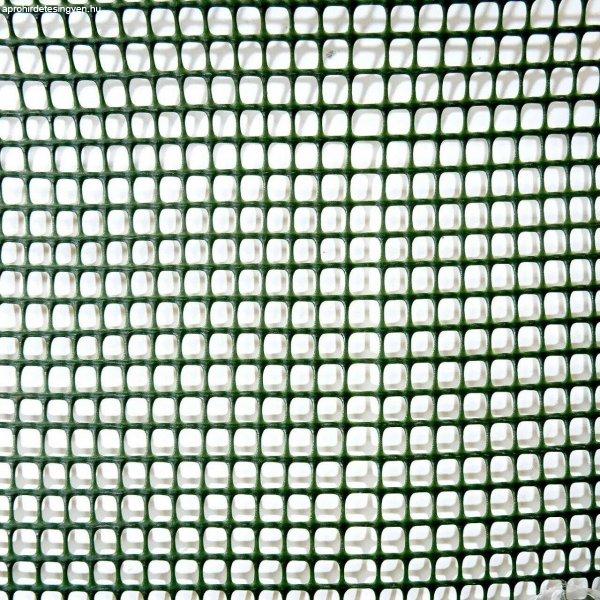 Kerítésháló, műanyag, 300 g/m2, zöld, 10x10 mm, 5x1 m