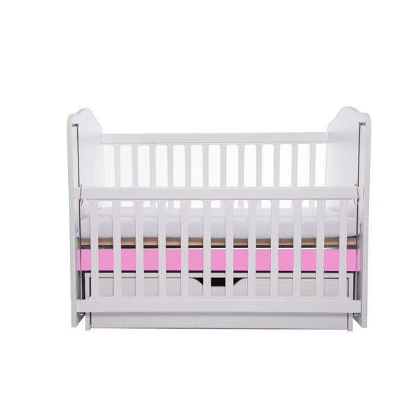MCT Como ágy tolókar - fehér, rózsaszín, 127 x 67 x 100