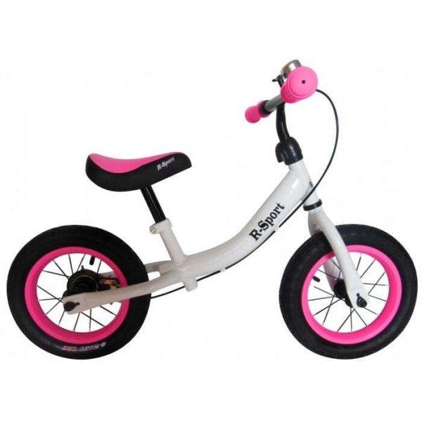 Pedál nélküli kerékpár R-Sport R3, fehér - rózsaszín