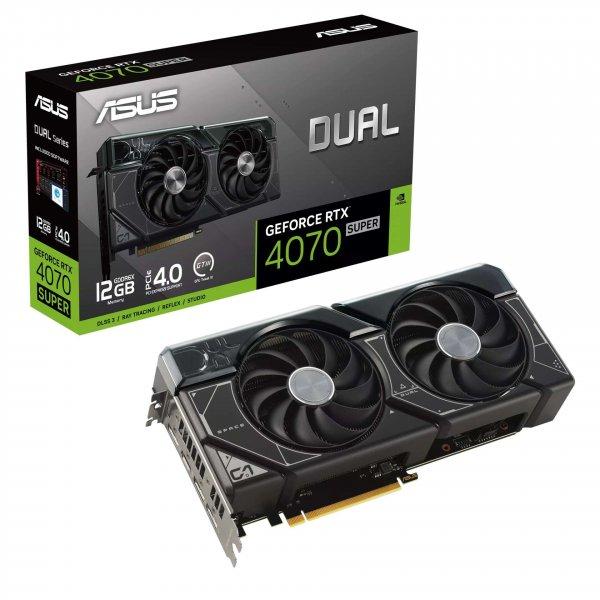 Asus GeForce RTX 4070 Super 12GB GDDR6X Dual Videókártya (DUAL-RTX4070S-12G)