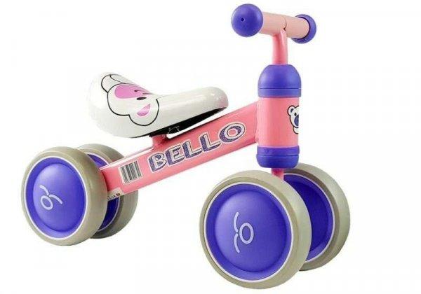 Kerékpár pedálok nélkül, dupla kerekekkel, gyerekeknek, Pink Bello MCT 5262