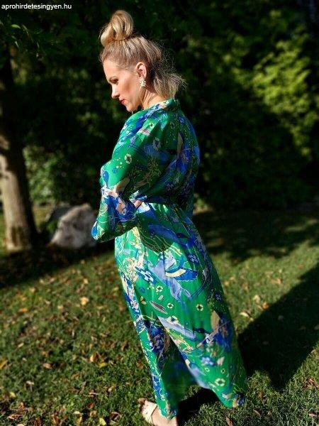 Zöld-kék zsebes kimonó