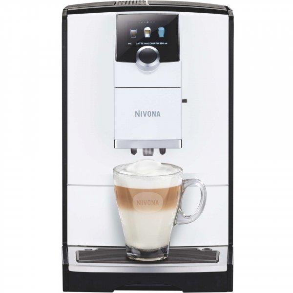 Automata kávégép Nivona CafeRomatica 796 matt fehér, Svájcban készült,
színes kijelző, csésze világítás, cappuccino és latte macchiato egy
gombbal, Bluetooth, 7 beépített italrecept és 5 saját programozható ital,
nagyon csendes
