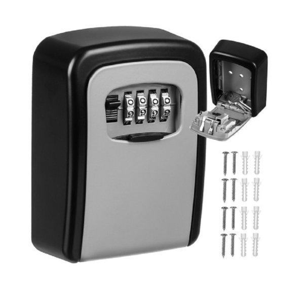 Könnyen beszerelhető számzáras mini széf kulcsokhoz -
kulcsszéf, kulcstároló doboz (BB-19447)