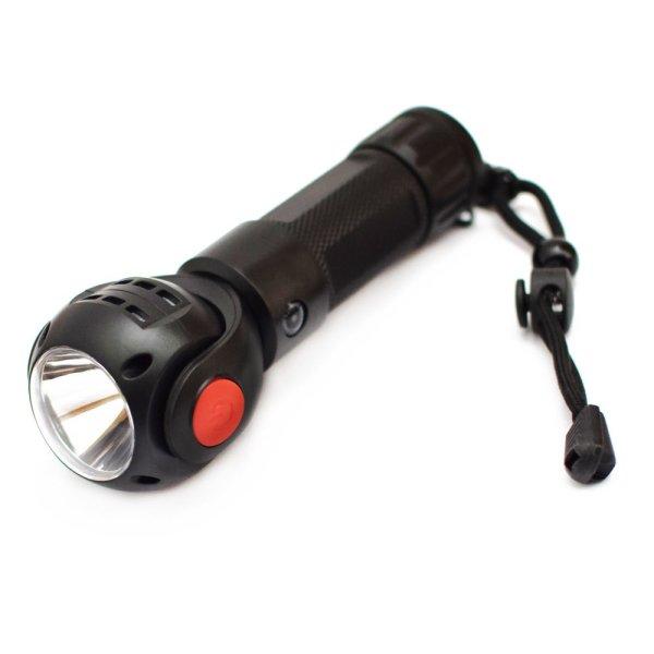 Forgatható fejű LED zseblámpa - 7 állítható
világítási mód, USB-ről tölthető kézi
lámpa (BBV)