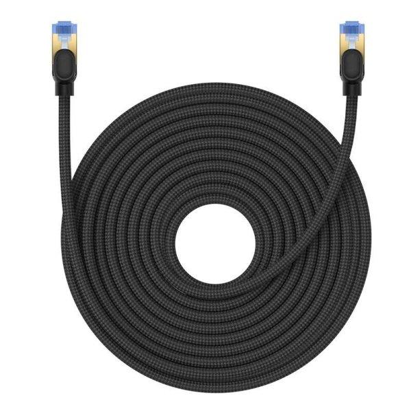 Baseus nagysebességű internet kábel RJ45 cat.7 10Gbps 20m fonott fekete