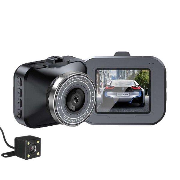 Autós menetrögzítő kamera tolatókamerával YC-Q12