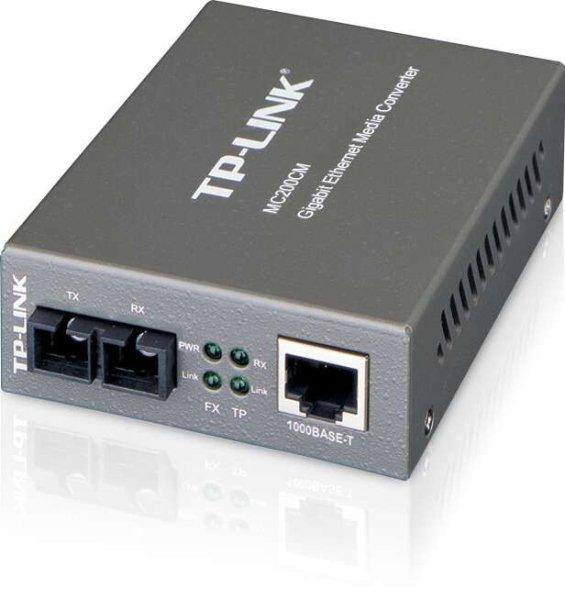 Tp-LinkMC200CM  Optikai Media konverter 1000(réz)-1000FX(SC) Multi mód
