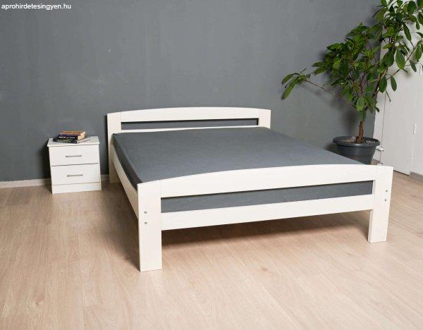 Serena 2 személyes fenyő ágy matracal, 140x200 cm - Fehér