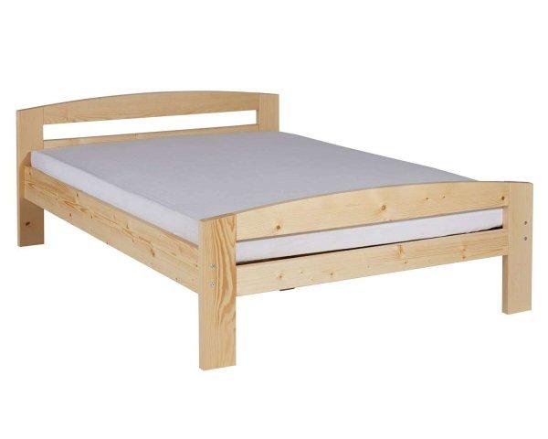 Serena 2 személyes fenyő ágy, matraccal, 140x200 cm - Natúr lakk