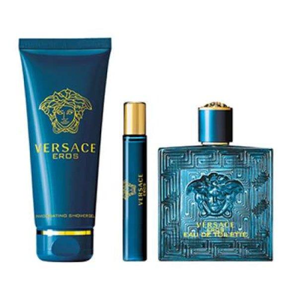 Versace - Eros szett III. 100 ml eau de toilette + 10 ml mini parfum + 150 ml
tusfürdő