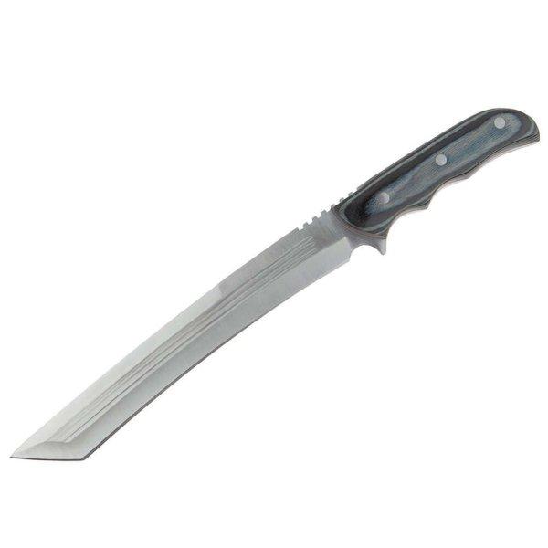 IdeallStore® vadászmachete, Seax Blade, 45 cm, rozsdamentes acél, szürke,
bőr burkolat mellékelve