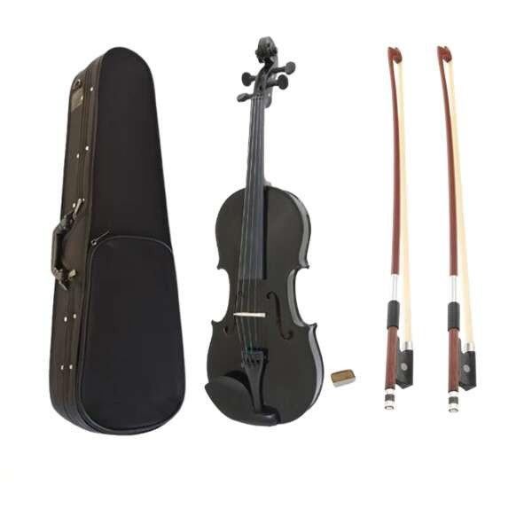 Klasszikus hegedű, fa, 3/4-es méret IdeallStore®, két íj, fekete, sarok
mellékelve