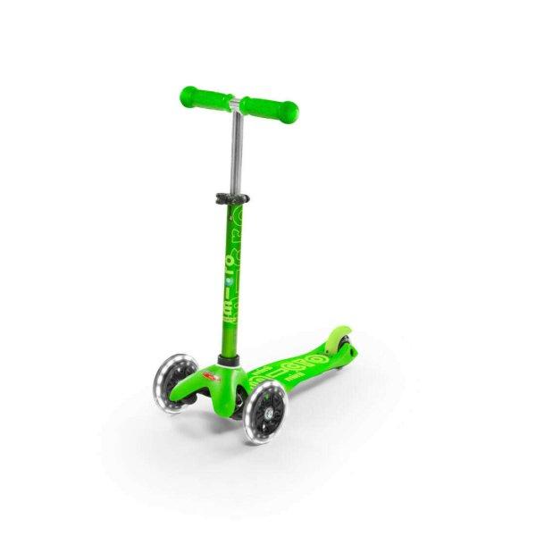 Mini Micro Deluxe LED roller világító kerékkel, zöld