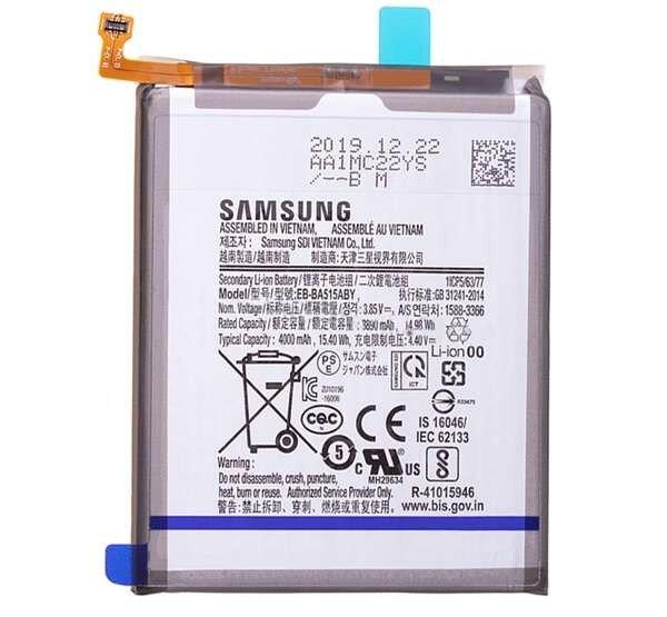 SAMSUNG akku 4000 mAh LI-ION Samsung Galaxy A51 (SM-A515F), Samsung Galaxy A51
5G (SM-A516F)
