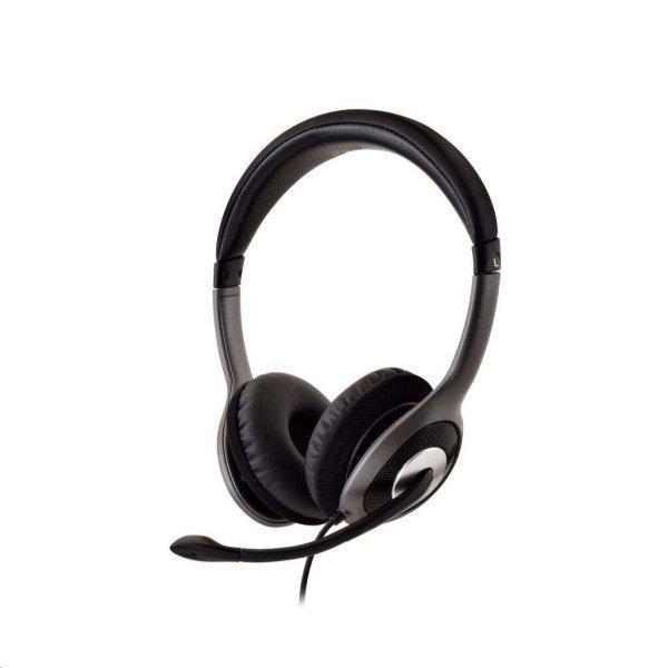 V7 Deluxe USB Stereo mikrofonos fejhallgató fekete-szürke (HU521-2EP)
