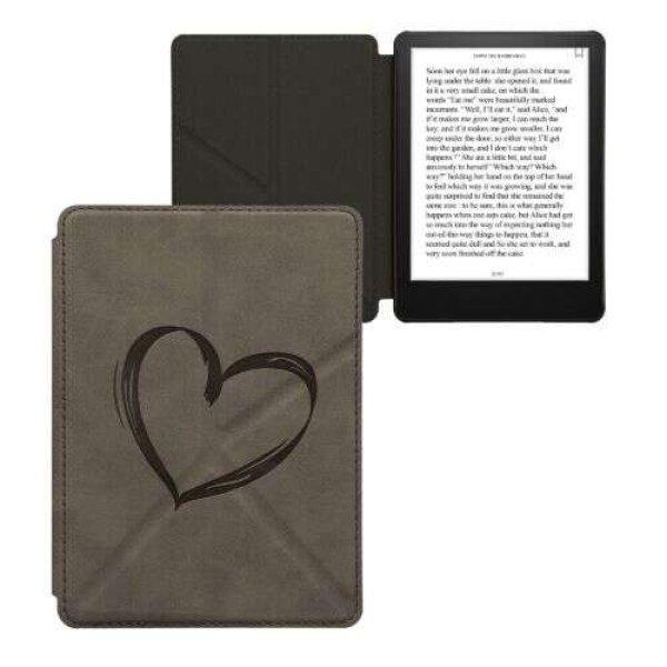 Kwmobile tok Amazon Kindle Paperwhite 11-hez, öko-bőr, szürke / fekete,
60057.01