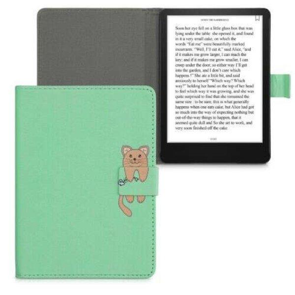 Huzat Amazon Kindle Paperwhite 11-hez, Kwmobile, zöld/barna, ökológiai bőr,
57813.01