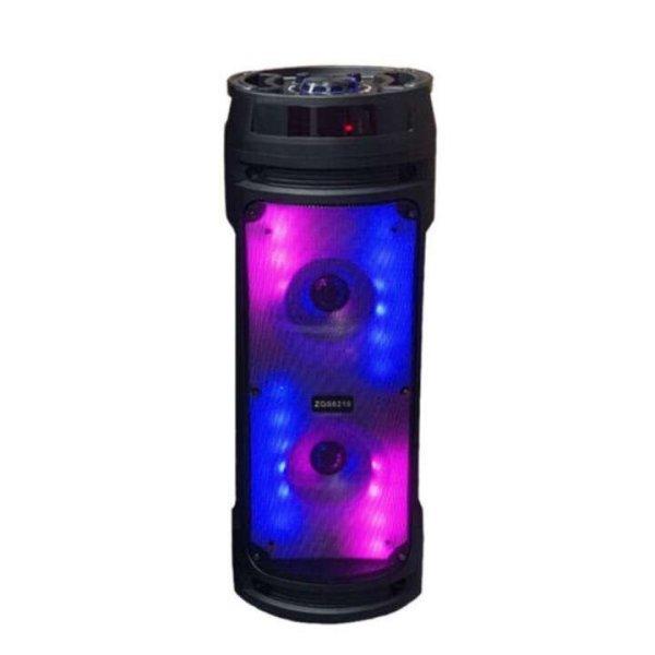 ZQS6210W RGB, hordozható, bluetooth-os hangszóró távirányítóval és
mikrofonnal
