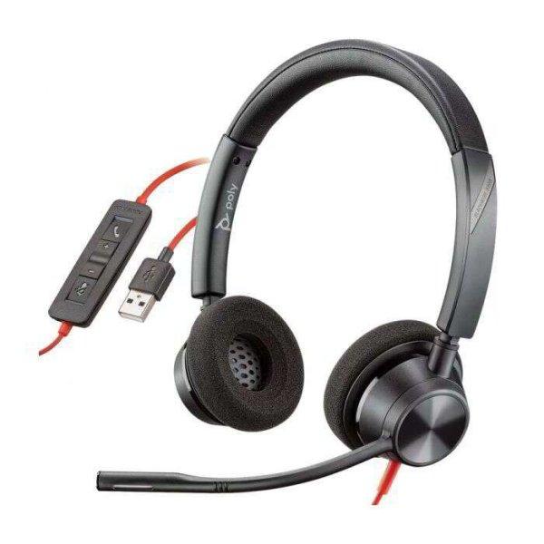 Plantronics Blackwire C3320 USB-A Stereo Headset - Fekete