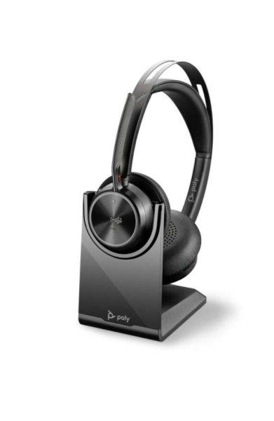 Poly Voyager Focus 2 UC Wireless/USB-A Headset - Fekete