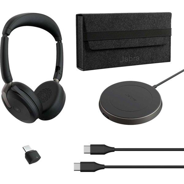 Jabra Evolve2 65 Flex Duo WLC Wireless Headset - Fekete