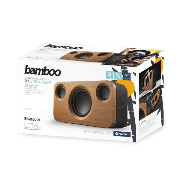 Platinet Bamboo Hordozható Bluetooth hangszóró