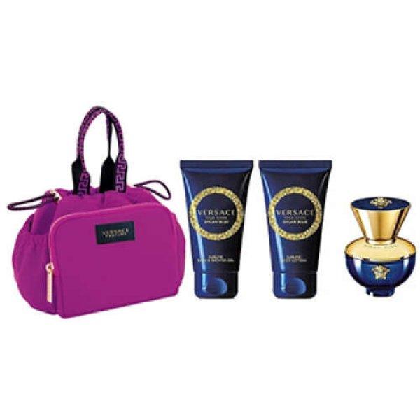Versace - Dylan Blue szett V. 100 ml eau de parfum + 100 testáploó + 100
tusfürdő + táska