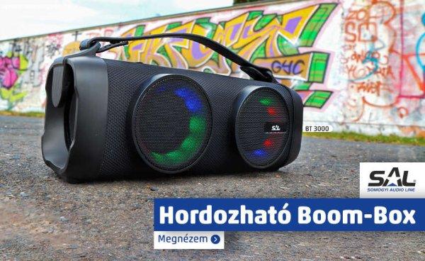 SAL Hordozható Boom-Box BT 3000, Bluetooth hangfal, 32w, BT3000 party
hangszóró, MP3/FM/SD/USB/MIKROFON/TWS  sorolható párosítható