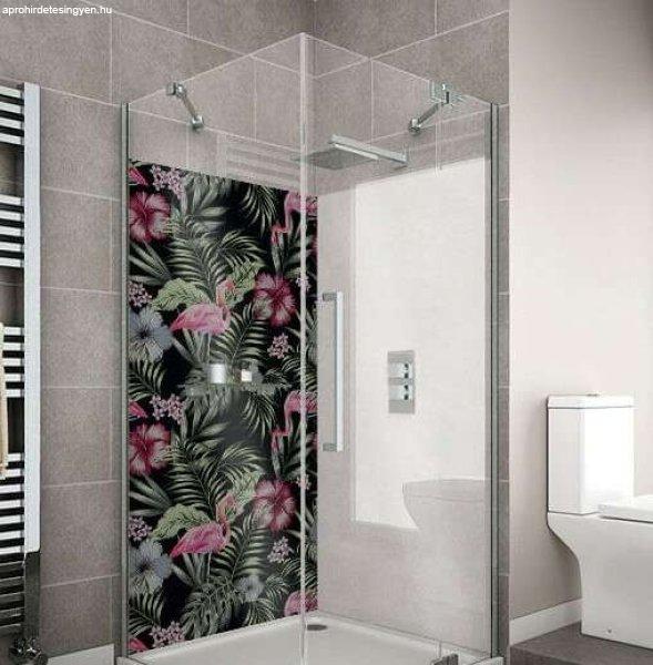 Wallplex fürdőszobai dekorpanel Flamingók 120 x 200 cm            