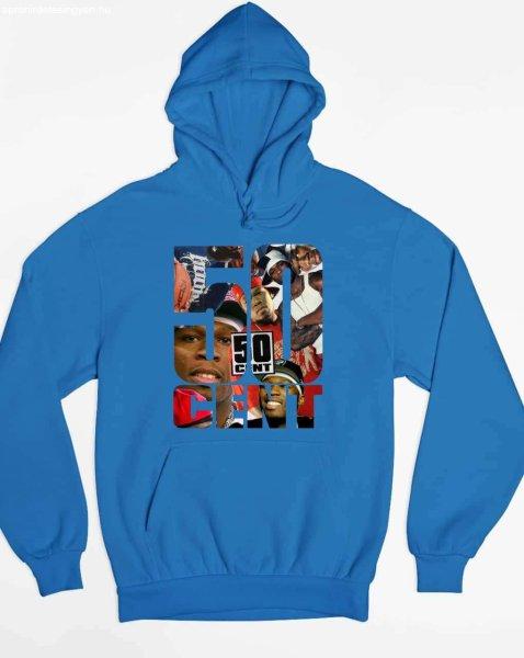 50 cent rapper logó kép pulóver - egyedi mintás, 4 színben, 5 méretben