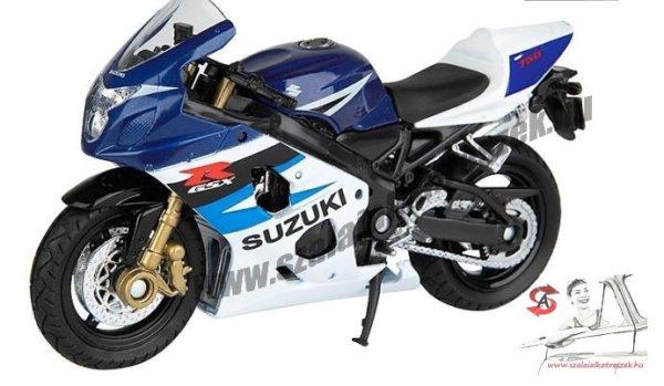 Makett Motorkerékpár Suzuki Gsx-R750 Sötétkék-Fehér