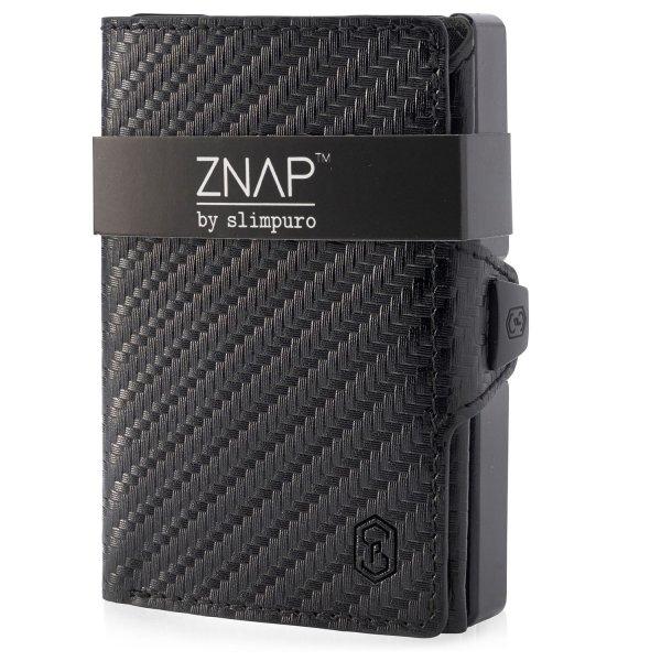 Slimpuro ZNAP, vékony pénztárca, 8 kártya, érme rekesz, 8,9 x 1,5 x 6,3 cm
(SZ x M x M), RFID védelem