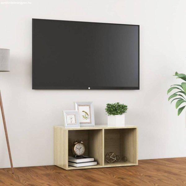Sonoma-tölgy színű forgácslap tv-szekrény 72 x 35 x 36,5 cm