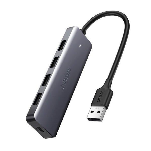 Ugreen USB HUB - 4x USB 3.2 Gen 1micro USB tápcsatlakozó szürke (CM219 50985)