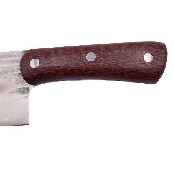 IdeallStore® szatír kés, kézzel készített, Japán Buredo, 25,5 cm,
rozsdamentes acél, 220 g, barna, bőr tokkal együtt.
