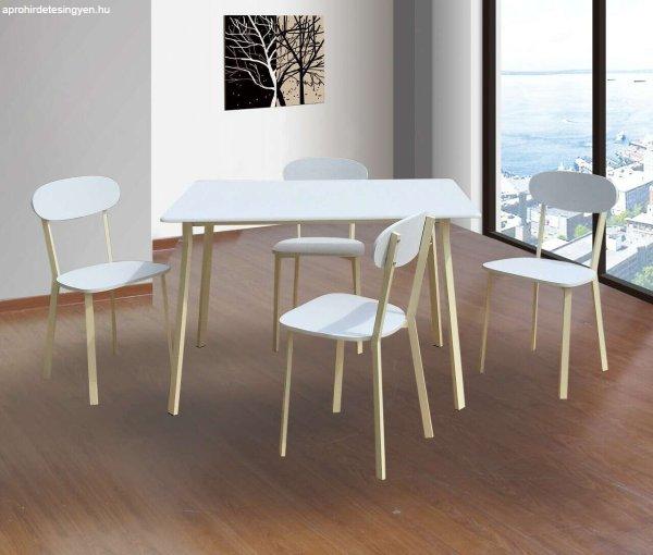 Bedora Osso étkező / konyhagarnitúra, asztal 4 székkel, 110 x 70 x 75 cm,
fém / MDF