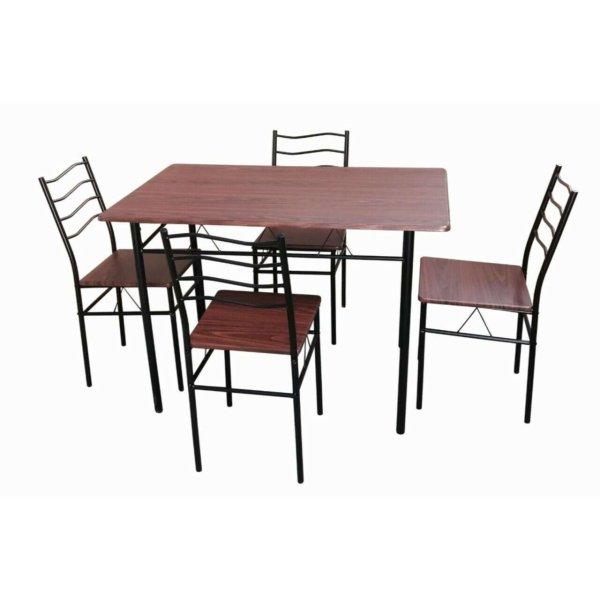Bedora Mang étkező / konyhai szett, asztal 4 székkel, 110x70x75 cm