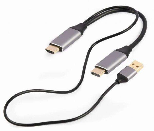 Gembird A-HDMIM-DPM-01 Active 4K HDMI male to DisplayPort male adapter cable 2m
Black A-HDMIM-DPM-01
