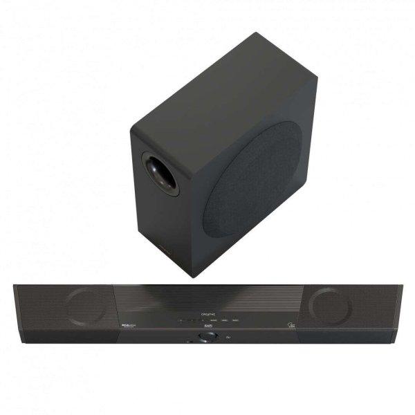 Creative SXFI Carrier Dolby Atmos Hangszóró System Soundbar w/
Vezetéknélküli Subwoofer and Super X-Fi Fejhallgató Holography Fekete
51MF8345AA000