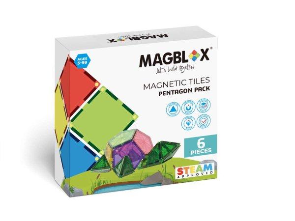 Magblox mágneses készlet - 6 darab mágneses ötszög építéshez